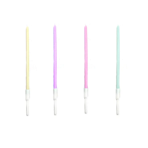 Velas largas colores pasteles