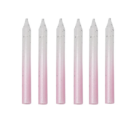 Vela blanca degradé rosado