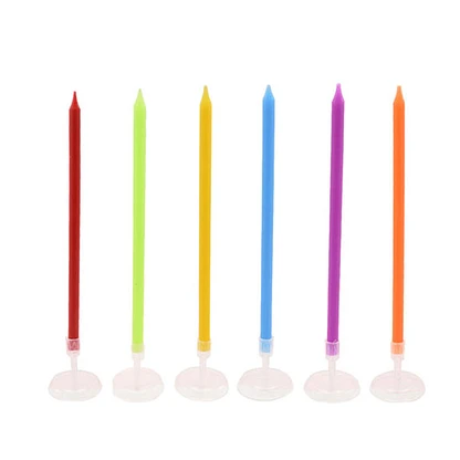 Velas largas colores vibrantes